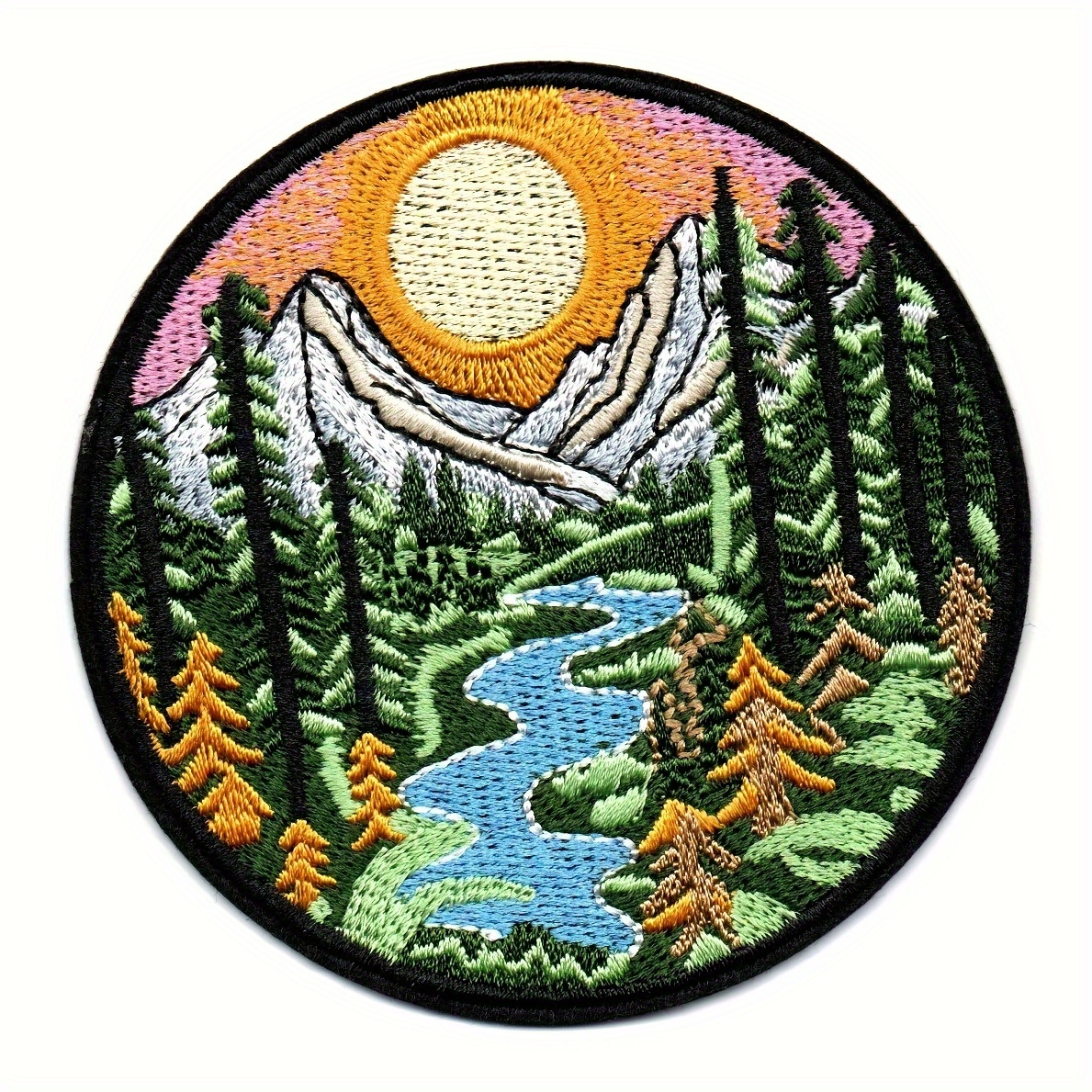 

1pc Mountain Iron-on Patch For Travelers, Adventure And Outdoor Enthusiasts - Nature, Hiking, Camping Embroidered Sewing Badge - Ideal Accessories For Clothing, Bags, Shoes, Hats