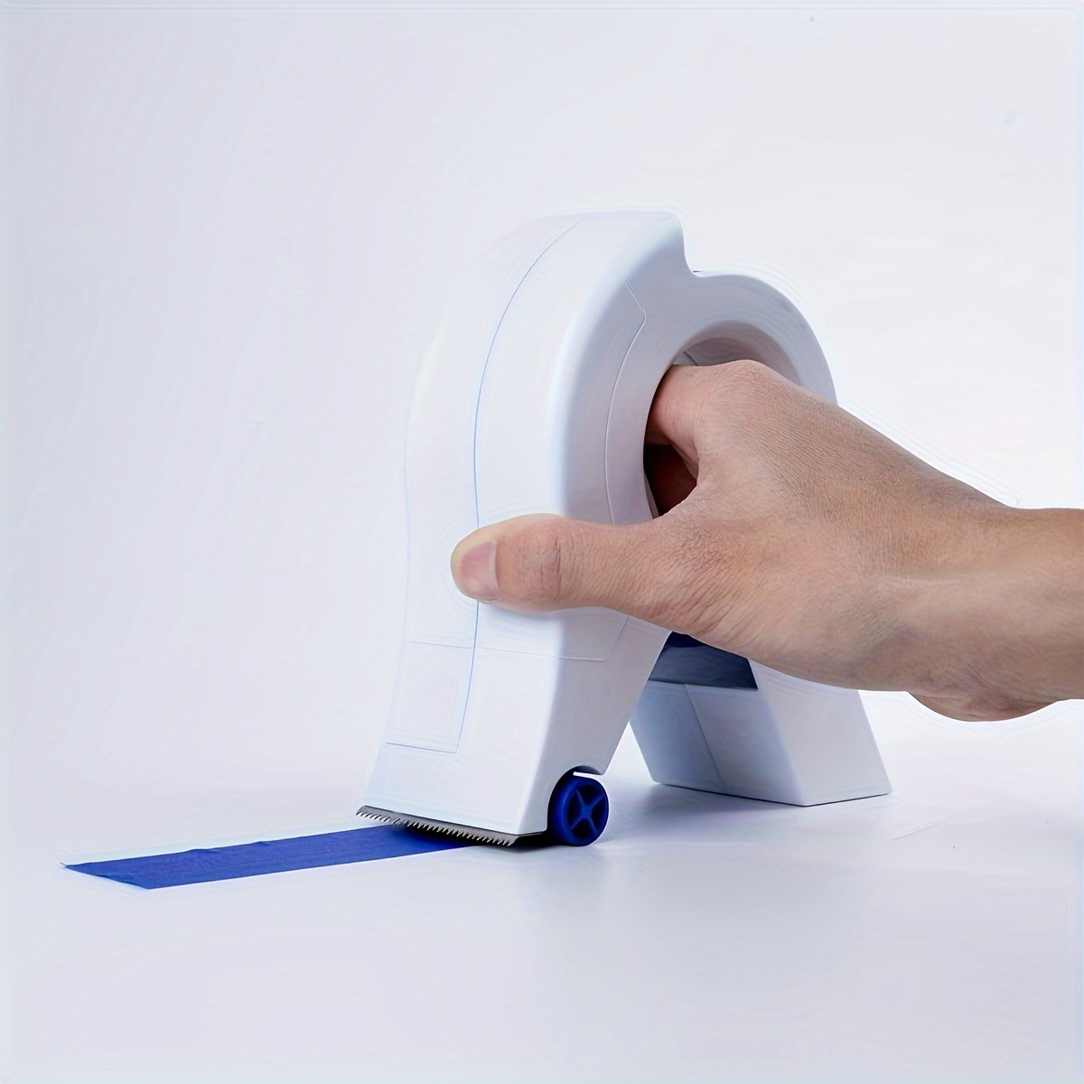 TEMU 1pc Professional Painters Tape Cutter Applicator - Durable Plastic Masking Tape Dispenser, No Electricity Required, For Wall Painting & Sealing, Ideal For Home Or Industrial Use