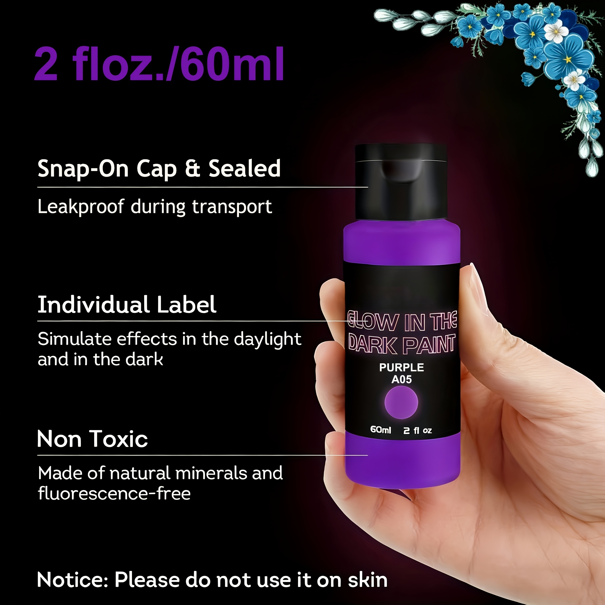 Glow-In-The-Dark Acrylic Pigment for Art Projects