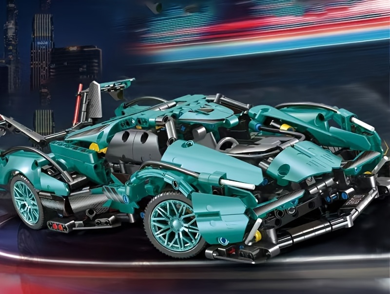 1300pcs+ Building Block Car Model Set, Made Of ABS Material, Easy To Assemble, Perfect Gift For Birthdays, Christmas, Halloween, Thanksgiving, New Year, And Parties, Suitable For Age 14 +