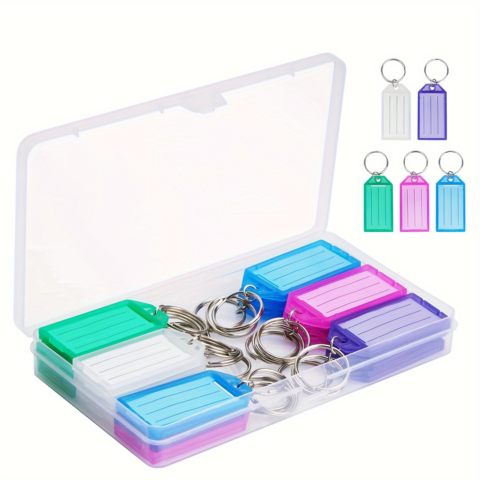 

20-piece Assorted Colors Key Tags - Durable Pp Plastic Key Ring Labels For Backpacks, Fobs, Mailboxes & More - Ideal For Identification, Storage & Organization