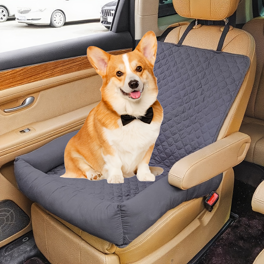 TEMU 1pc Of Pet Mat, Adjustable Rear Seat Pet Mat For Passenger Side, Non-slip Base, Side Bed, And Urine- Fabric, Odor-, Machine Washable And