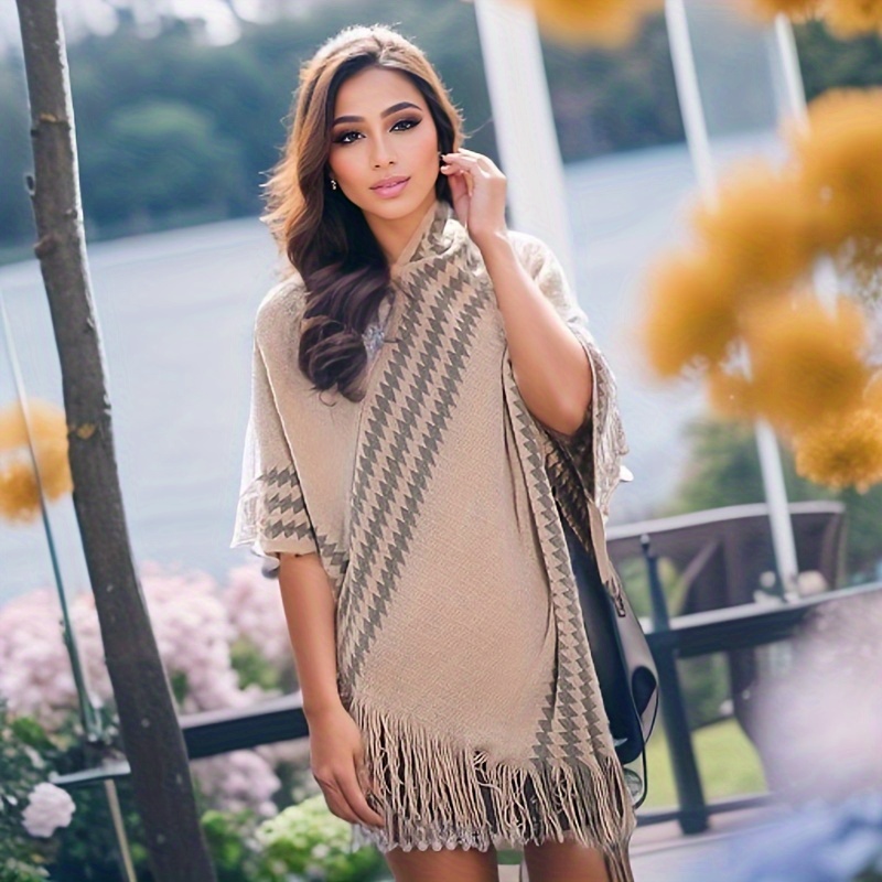 1pc womens white striped cape coat winter Temu Cyprus