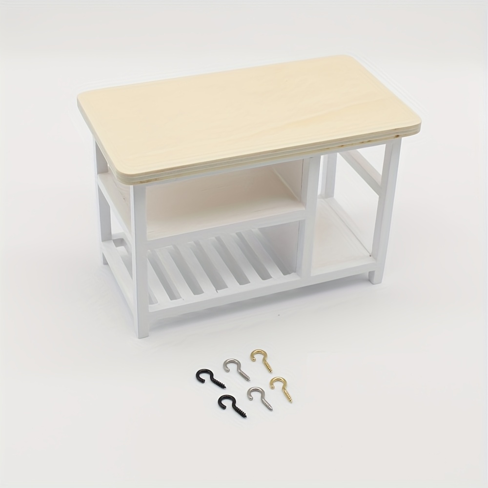 Image of 1: 12 Doll House Simulation Miniature Furniture Kitchen Accessories Wooden Color Cooking Table