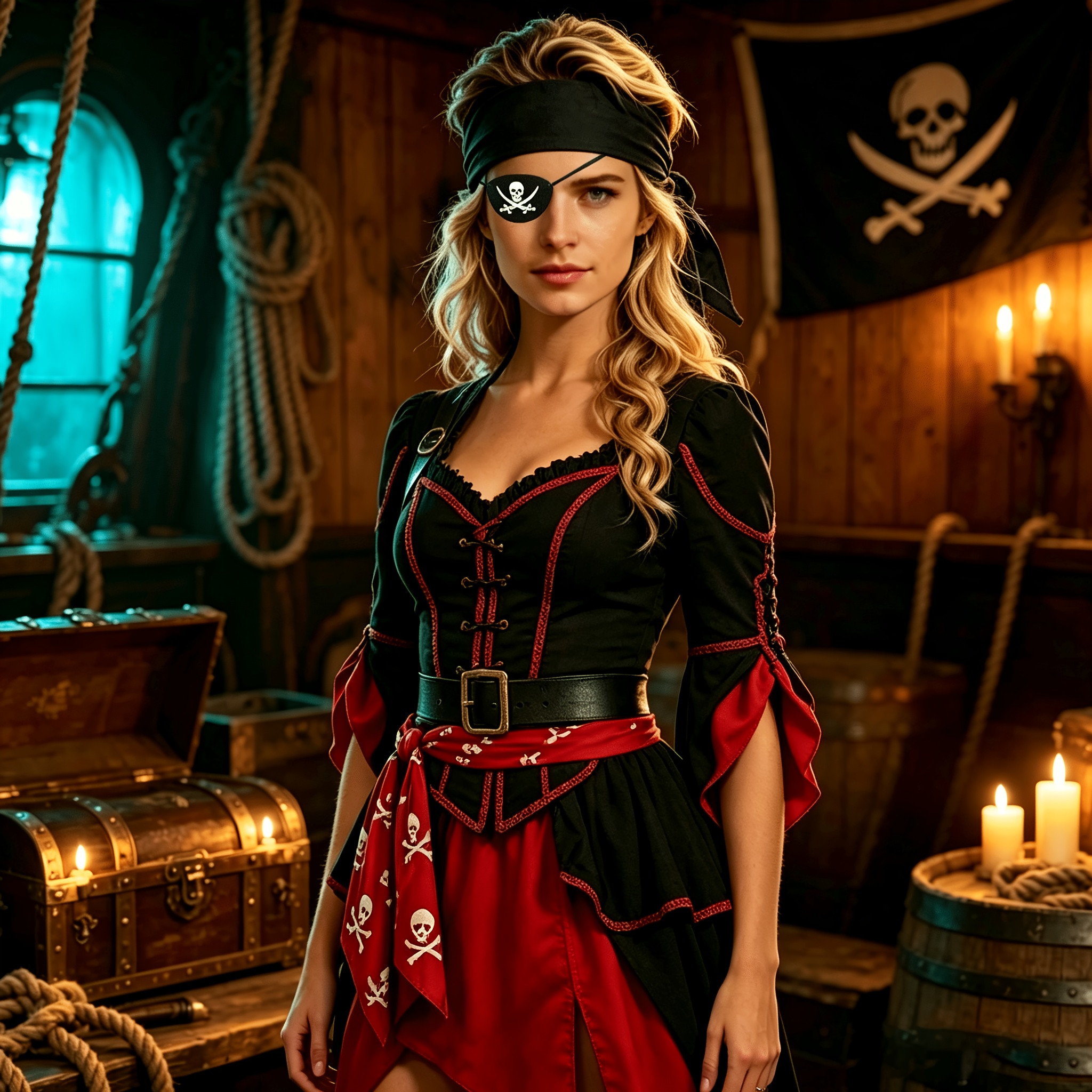 8pcs Pirate Lady Costume Accessory Set