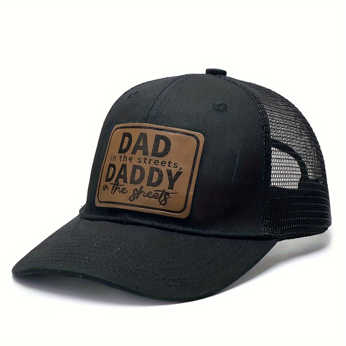 Dark Grey Sports 1pc Hat, Men's Fashionable Outdoor Printed The Letters Dad Daddy Pattern Father Day Gifts and Casual Wear Fishing Hat,Temu