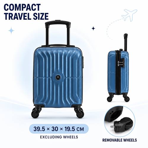 imagen del artículo Ryanair, aerolínea de , las regulaciones de la UE permiten equipaje de cabina con de 40x30x20 cm. Maleta de mini fresca y minimalista con ruedas desmontables, asa retráctil, ruedas giratorias de , candado de combinación y por la TSA para el . Un
