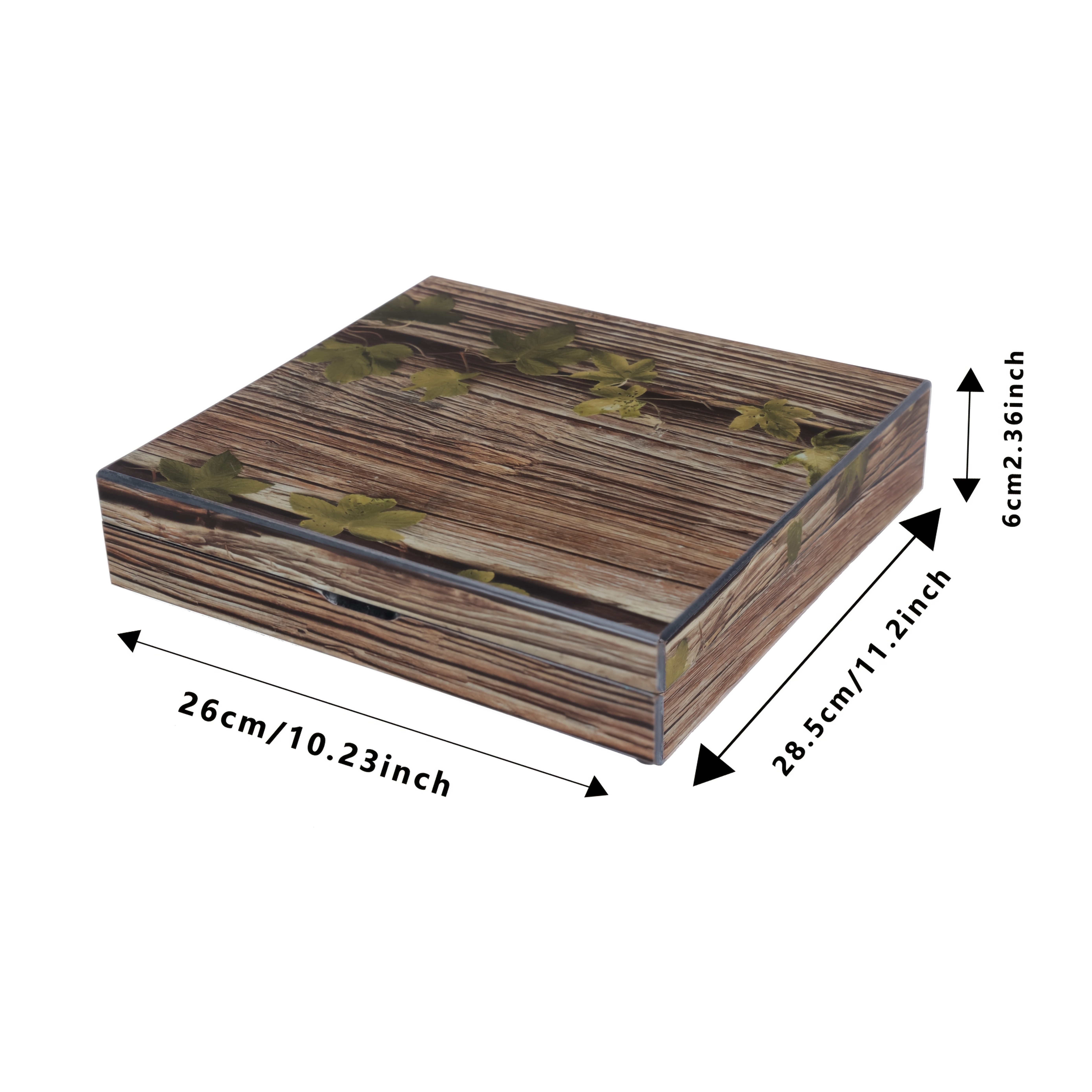 1 caja de almacenamiento de madera vintage elegante con diseño de grano de madera barnizada - Ideal para joyas, relojes y regalos para hombres y mujeres, incluye forro suave de seda, perfecta para el Día del Padre, el Día de la Madre y regalos navideños, cajas de joyas, cajas de joyas