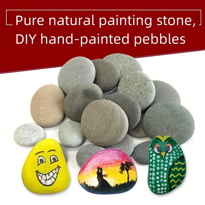 

5/piece Hand-painted Rocks - Ready-to-paint River Stones, Very Suitable For Diy Crafts, Very Suitable For Garden Decoration And Home Projects, Can Be Used Outdoors And For Vase Filling