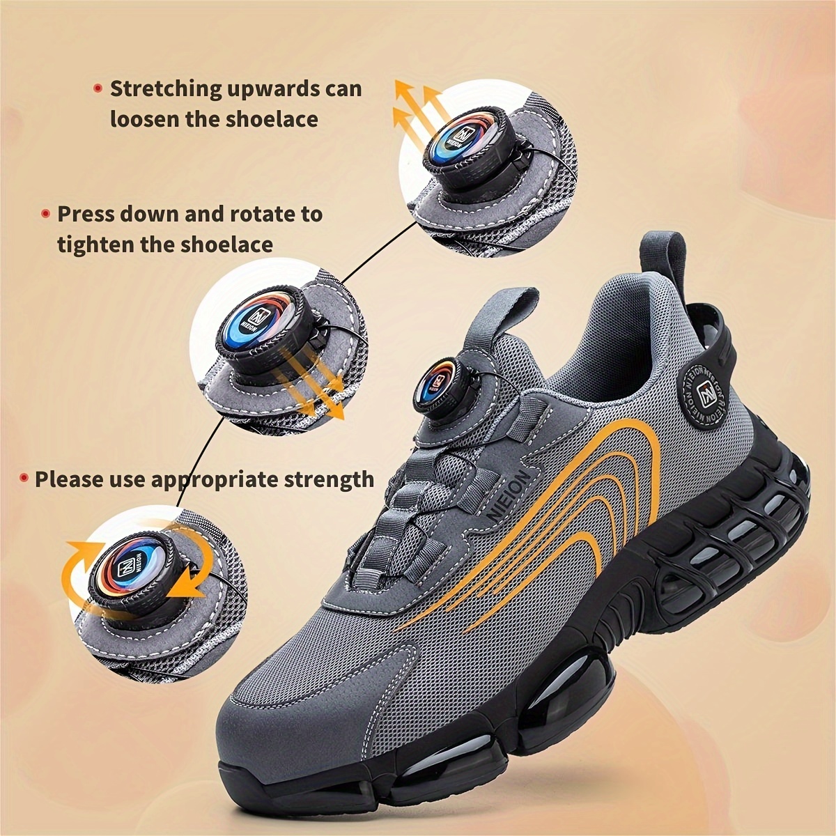 work sneakers protective shoes, safety industrial puncture-proof anti-smash steel toe shoes, safety work shoes 详情 4