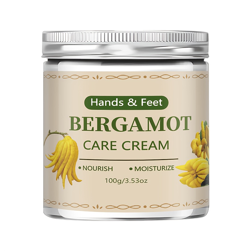 Image of Cream For Hands And Feet With Essential Oil, Chamomile & Glycerin - Nourishing And Moisturizing Hand & Foot Cream, Dry Light Beige - Alcohol Free, 3.527oz, Unisex Skincare | Elegant Packaging|
