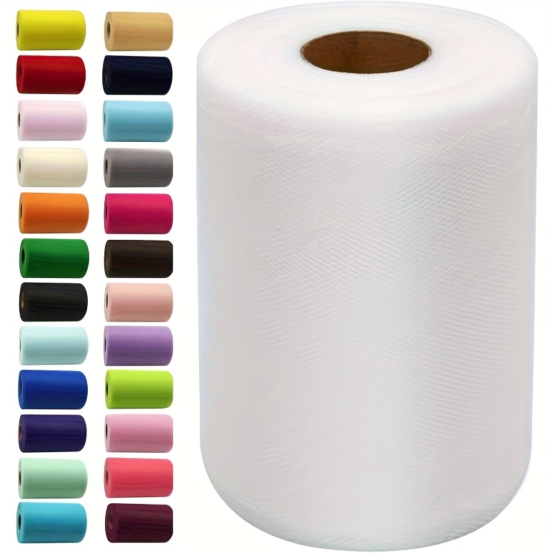 E-shop Tüllstoffrolle - Elegante Dekoration für Hochzeiten, Geburtstage Partys - 6x25 Yards Spule, für Tutus, Geschenkverpackung, Partydeko -