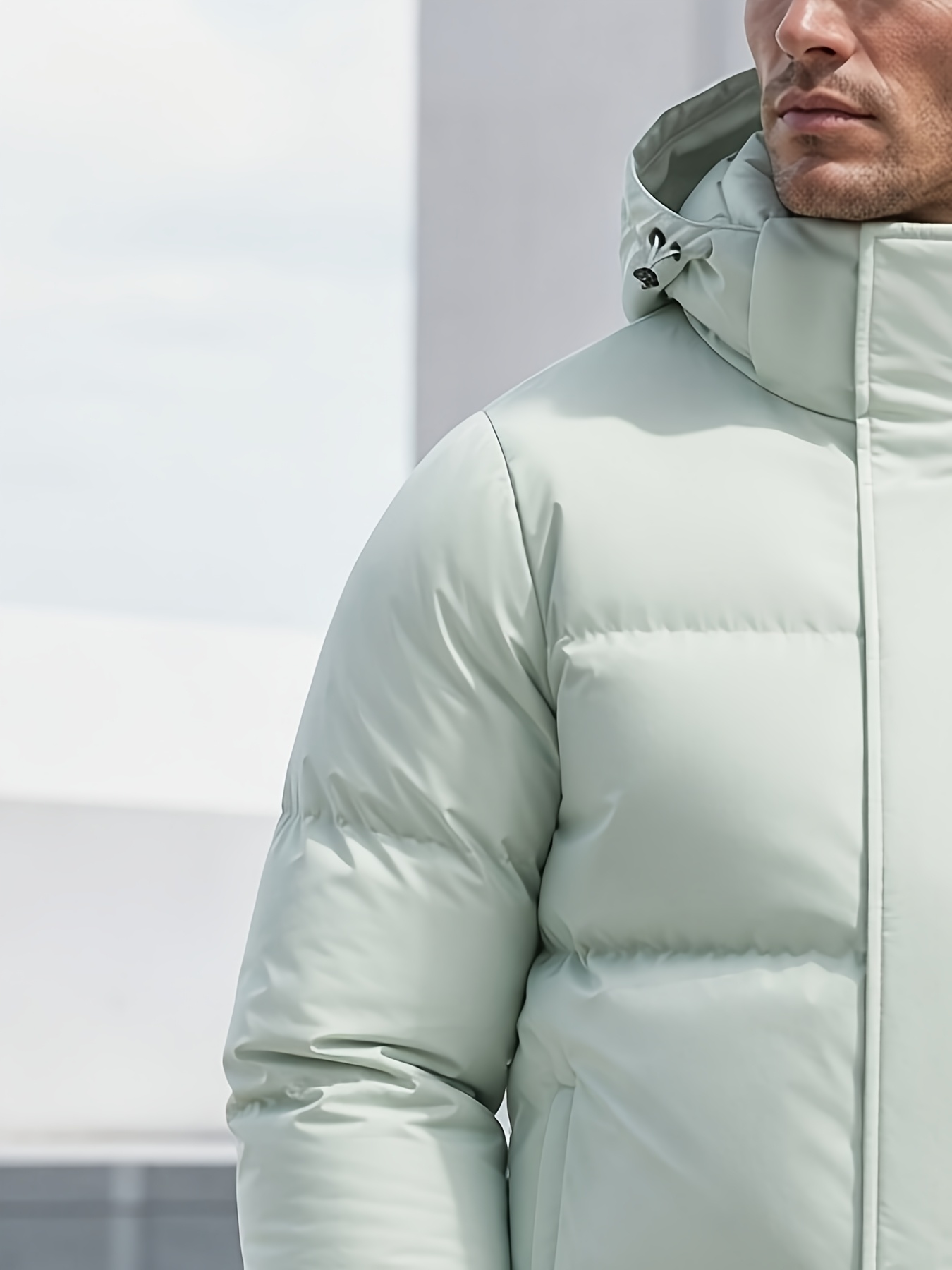 Men's Loose-Fit Hooded Padded Jacket for Winter
