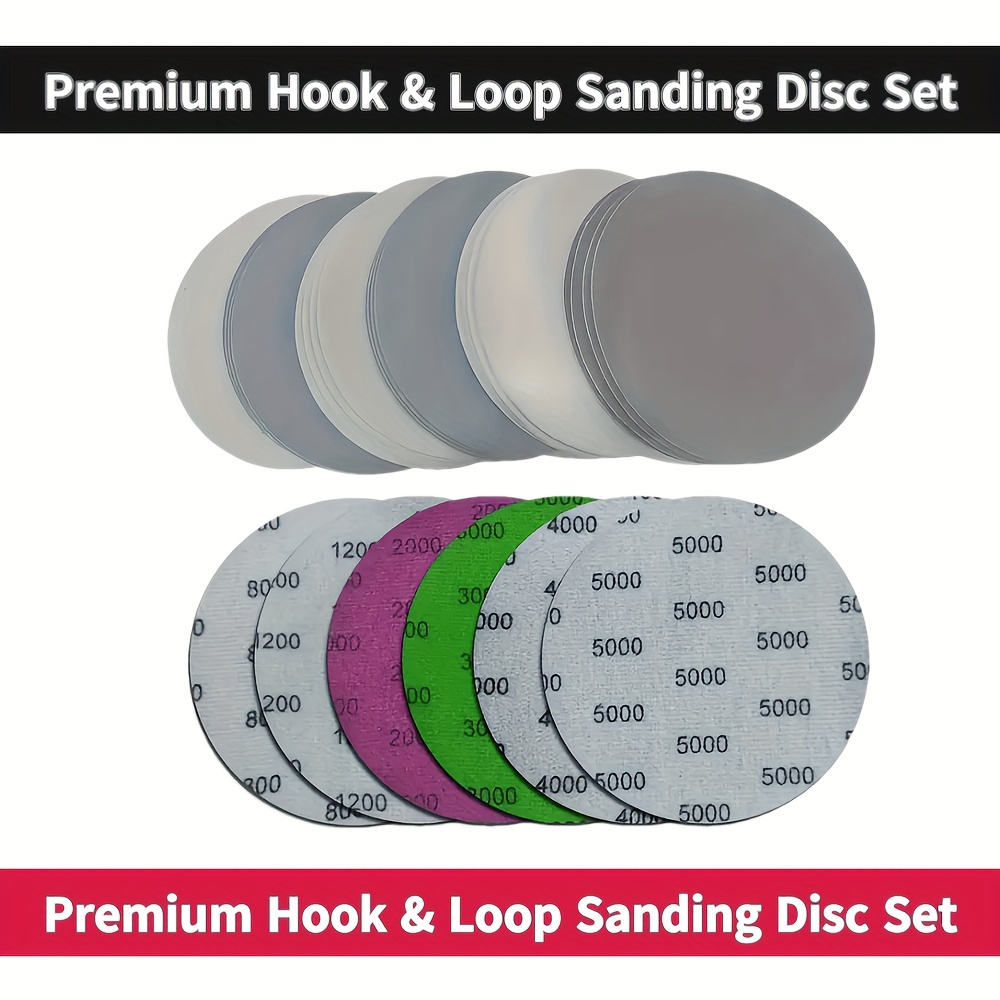 

30pcs Hook & Loop Sanding Discs Set, 800-5000 Grit, Ceramic Sheets For Wood, Car, Metal, Jewelry Polishing - Flocking Pads Compatible With Electric Grinders, 125mm Diameter