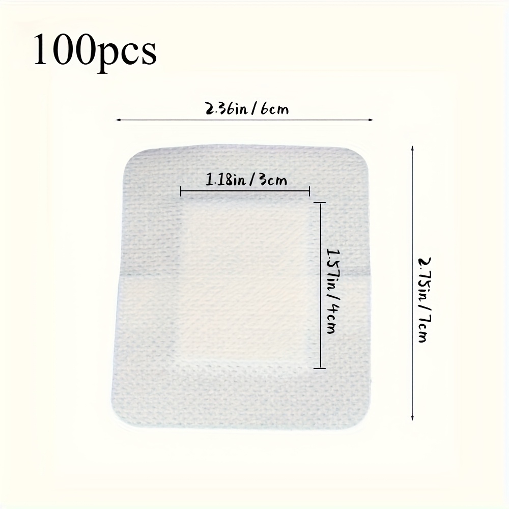 100pcs breathable light beige friendly self dressings soft non woven fabric transparent   replaceable elastic tape for outdoor sports camping hiking white flexible bandage skinfrien camping essentials sports bandages elastic bandage skincare