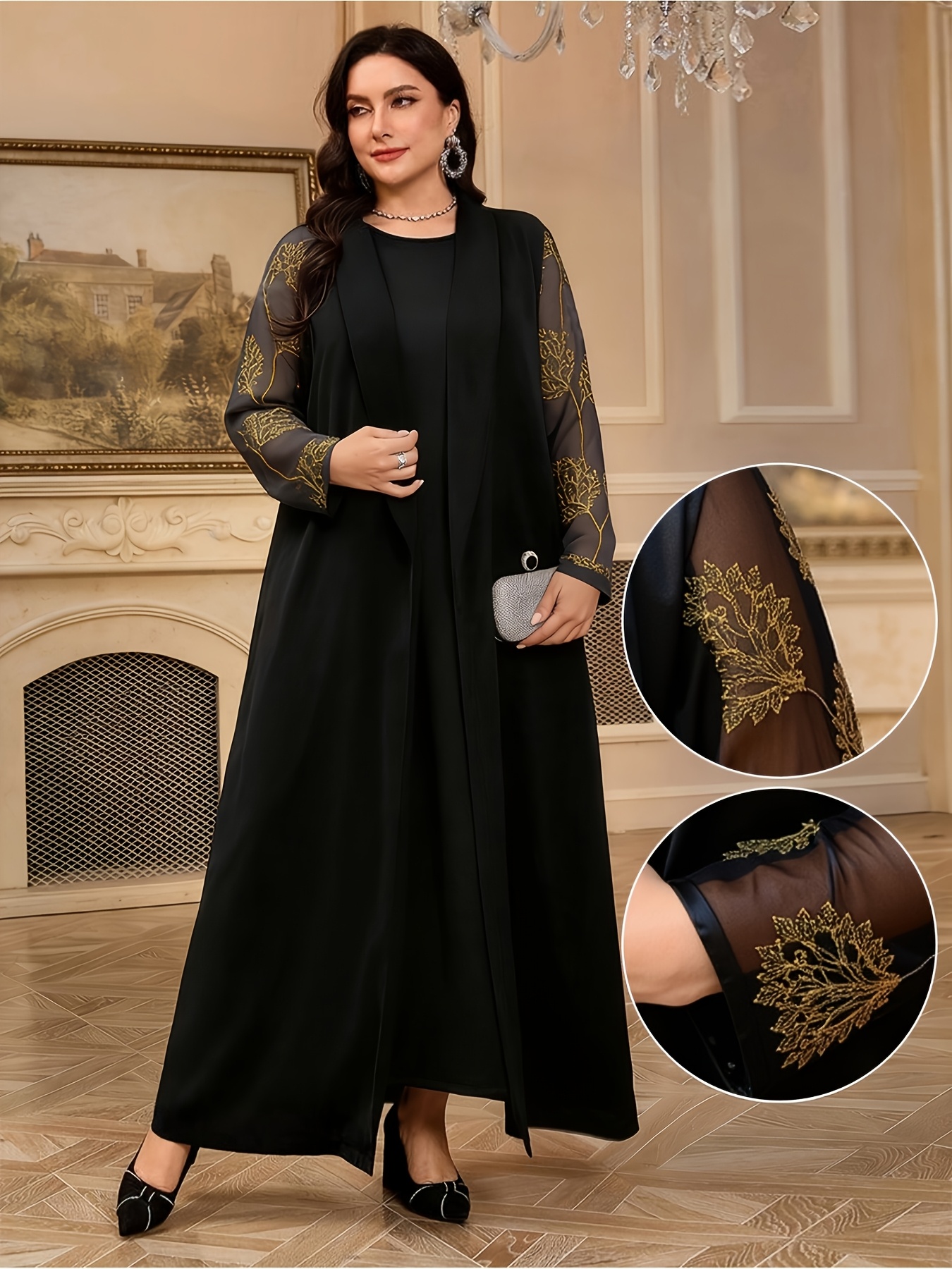 plus size plus size plus size long dress women a keyhole - Temu