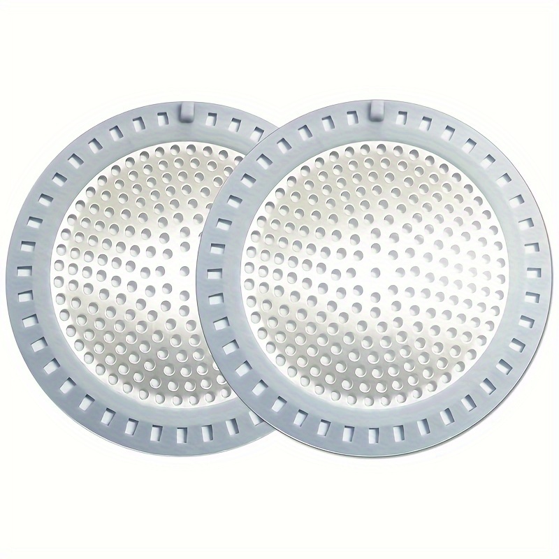 

1/2pcs Shower Hair Drain Filter, Steel And Silicone Strainer, Hair Trap Mesh For Shower, Bath Drain Filter