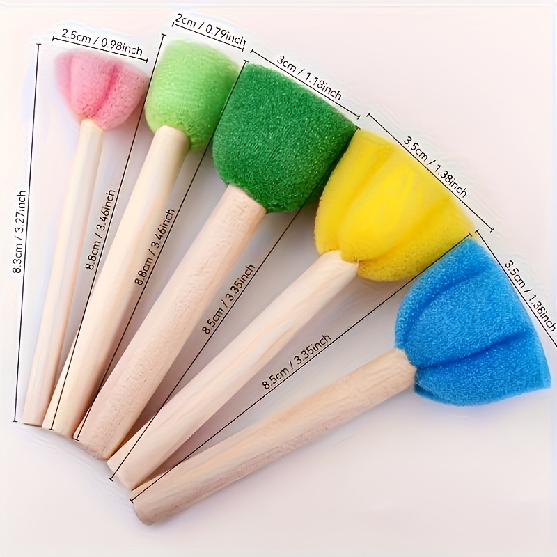 5pcs mini sponge stamps creative colorful floral patterns art supplies  
