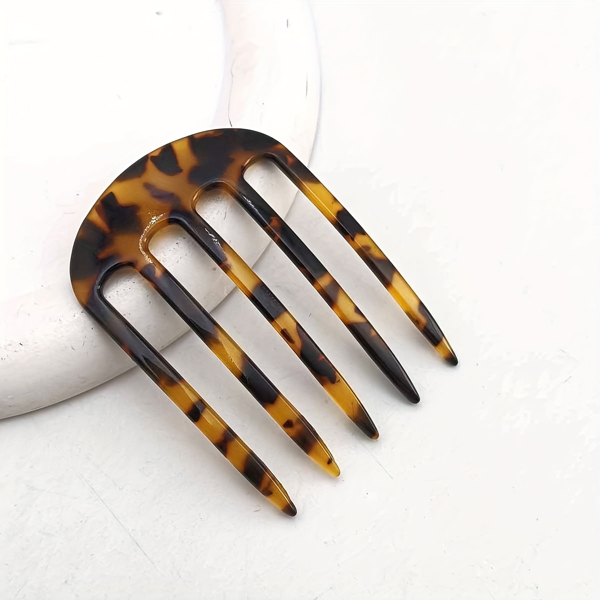 TEMU 1 pièce Peigne à Cheveux en Acétate Creux 5 Dents 5 cm