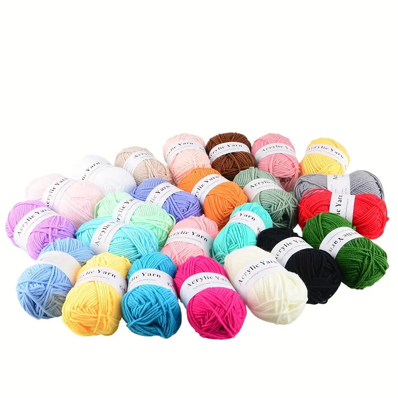 12 24 53pcs hand knitting acrylic yarn crocheting line for sweater scarf hat diy handmade amugrumi thread details 6