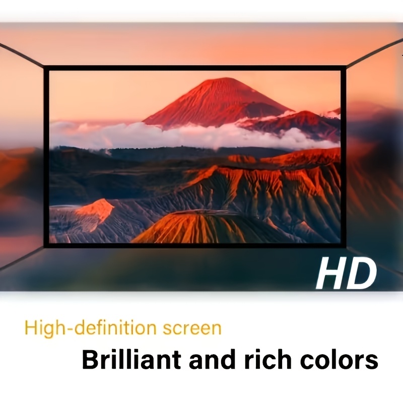 60-Inch 4K HD Foldable Projection Screen, Washable & Lightweight