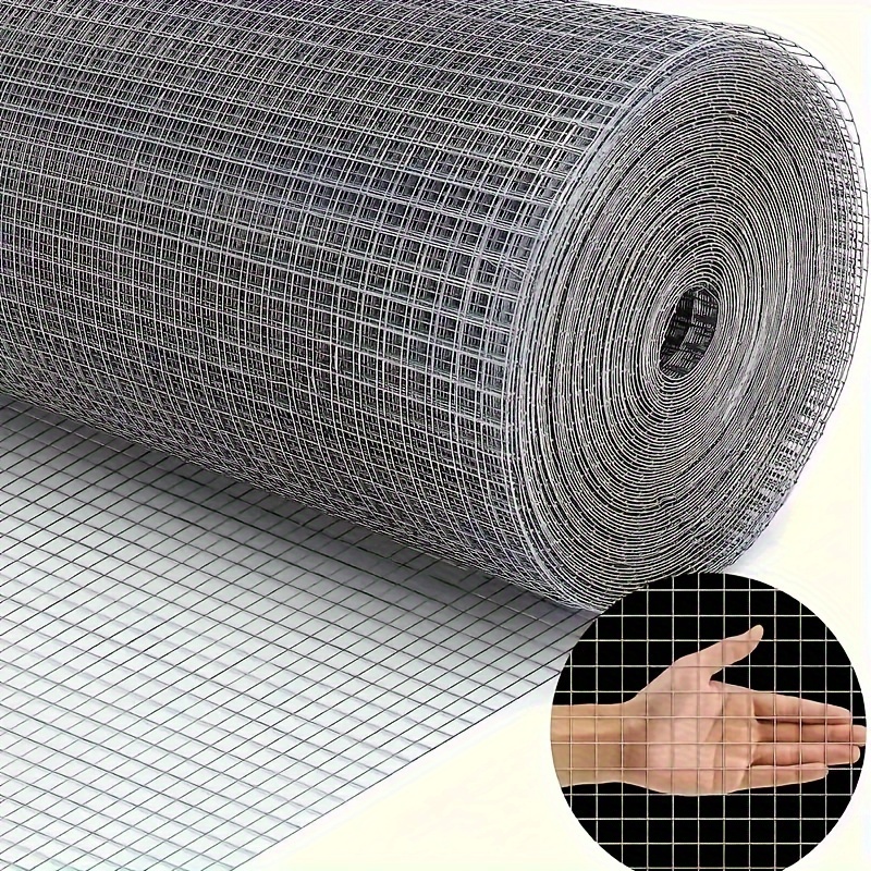 

Iron Welded Wire Mesh Roll, 1700cm/669.29in Length, Galvanized Poultry Netting For Chicken Coop, Garden, Pet Fencing, Tree Protection - Easy To Mesh Fencing