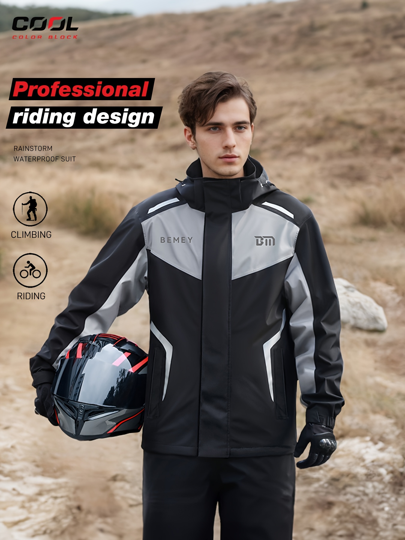 Motorcycle Rain Coat Rain Suit For Men Waterproof Motorcycle Rain