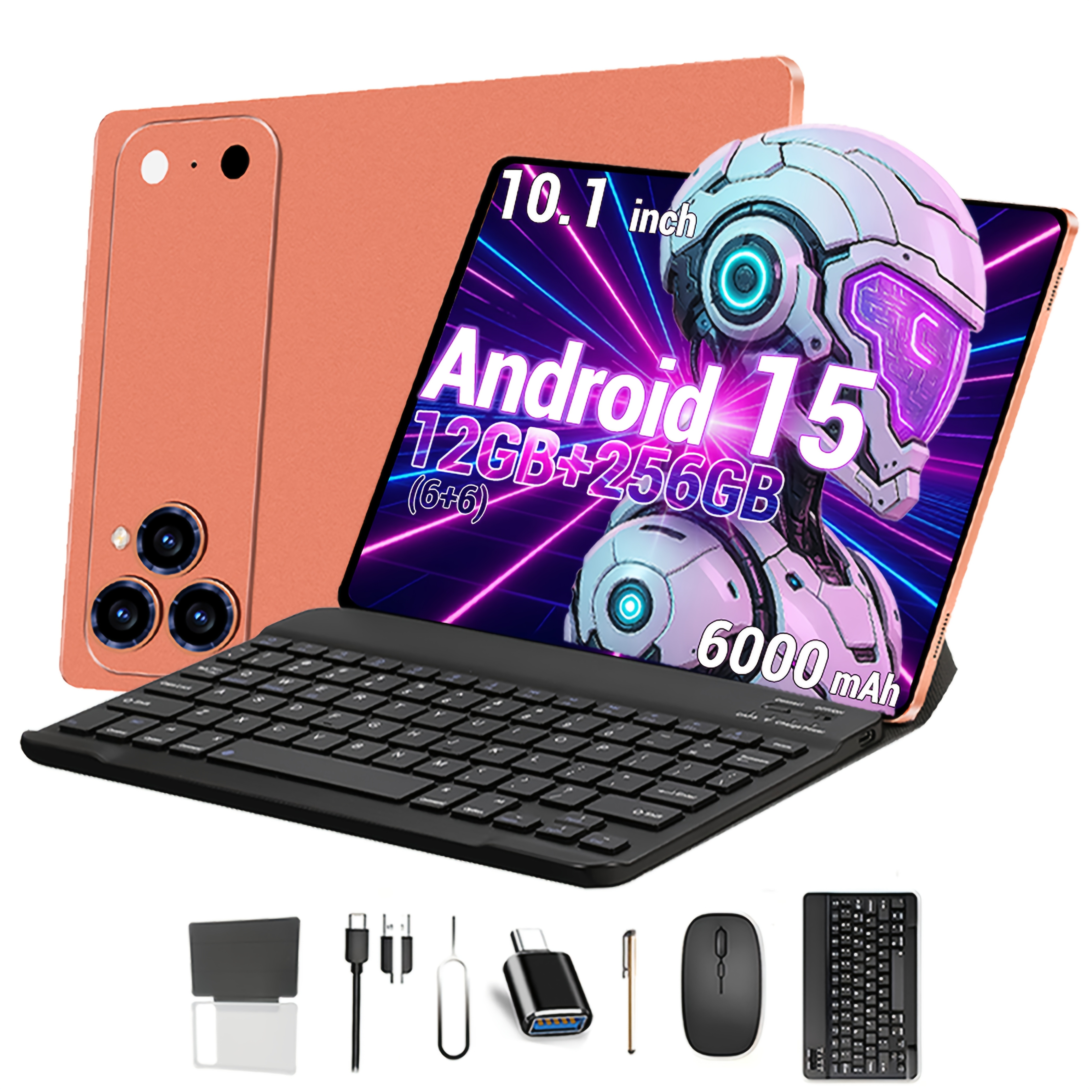 TEMU This Is A 10.1-inch 15 Tablet Featuring A Resolution Of 1280x800, With 12gb Of Ram (6gb + 6gb) And 256gb Of Storage. A Wi-fi Model With A 6000mah Battery, Type-c Port, Tablet, Pad