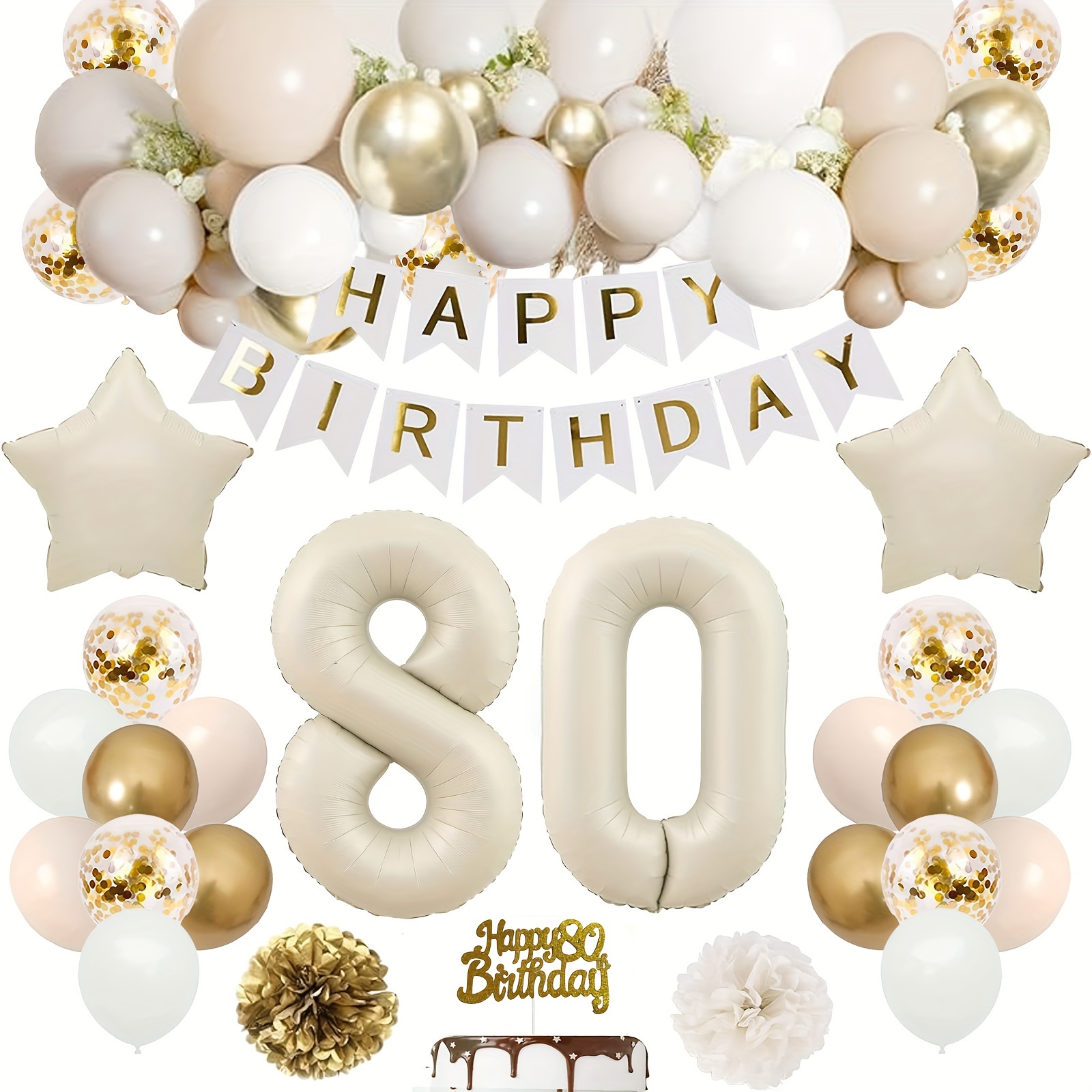 Bavaglio Humoristico per festa di Compleanno dei 80 anni, ottanta anni