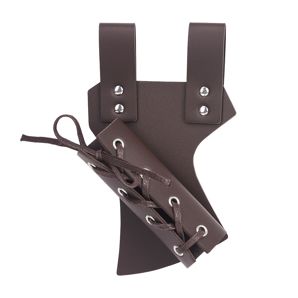 Image of Renaissance Medieval Knight Rack, Double-hanging Pu Leather Sword Scabbard, Halloween Role-playing Costume Prop, Larp Party Supplies, Photo Prop, Stage Performance Accessory