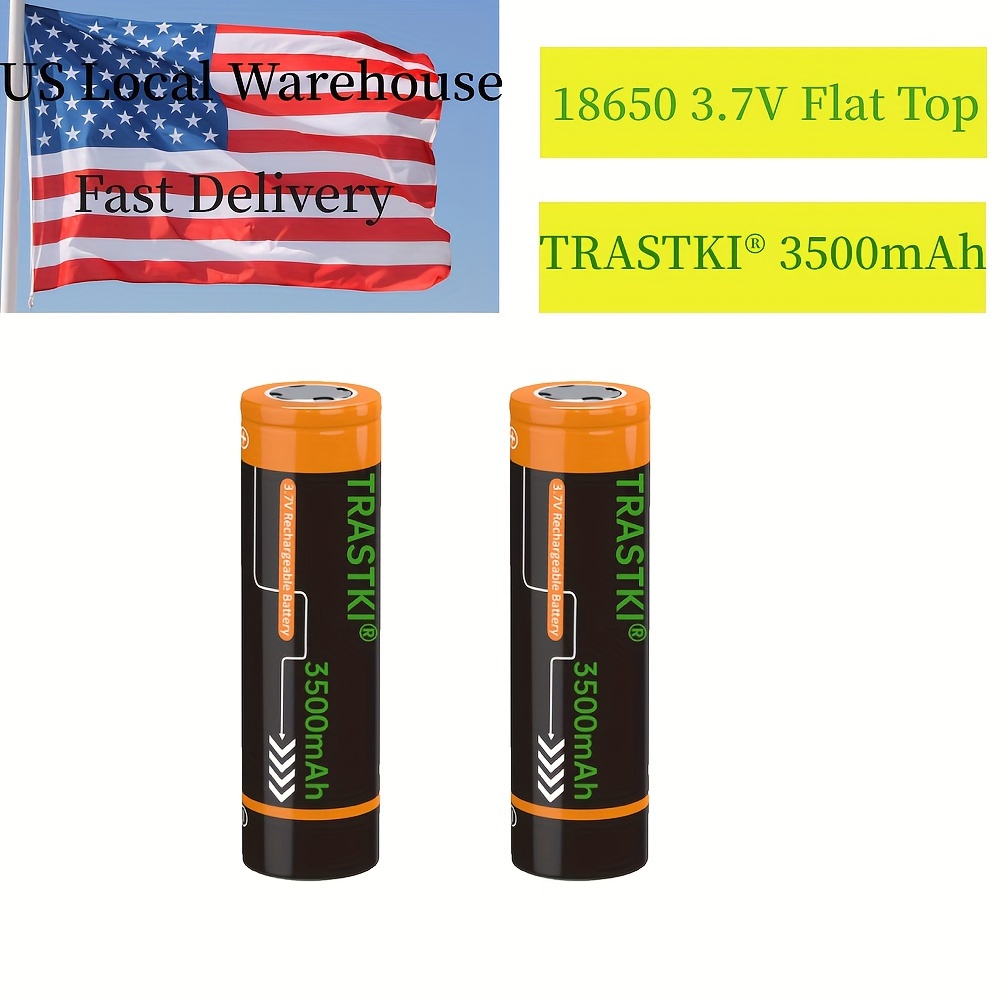 4 Batteries Rechargeables 3.7V 5800mAh - Pour Lampe Torche, Frontale, Appareils électroniques