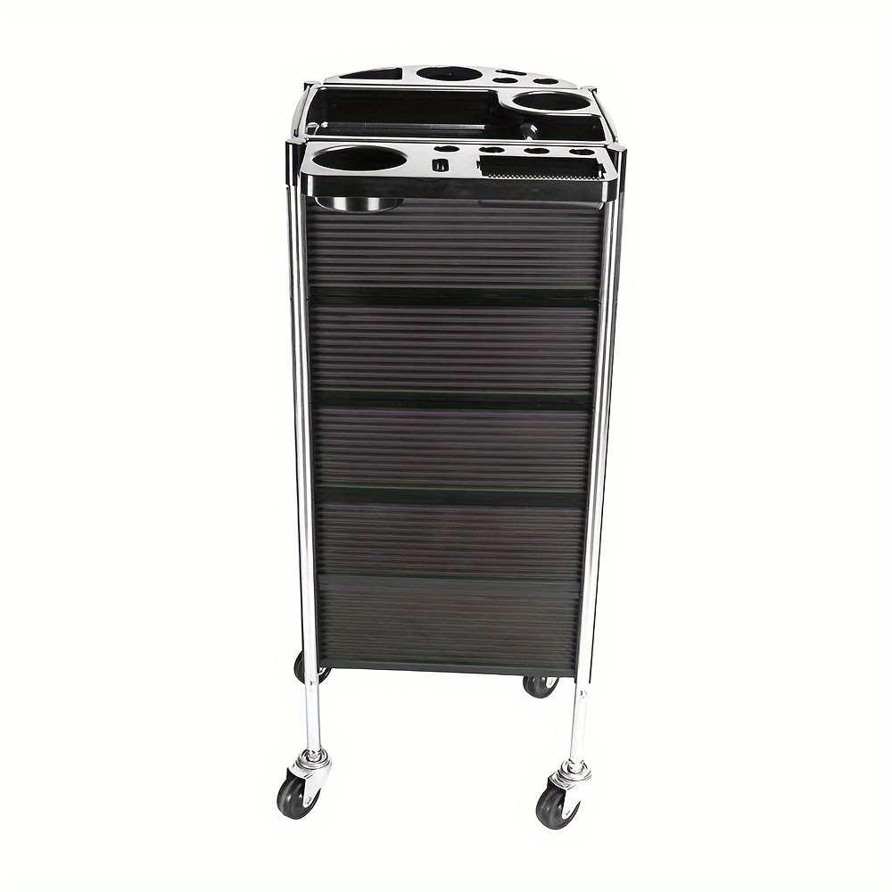 

Hair And Beauty Storage Trolley, Hair And -layer Tool Cart (plastic + Metal) Black