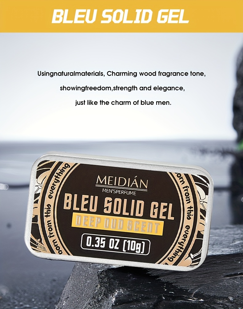 Men's Portable Solid Perfume Case, Refreshing and Long-lasting Solid Balm, 4 Fragrance Types, Suitable for Dating and Daily Use, Ideal Gift 10g*4