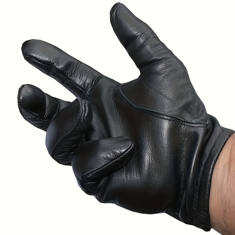 

Gants de conduite à écran tactile en cuir PU 2-pièces pour hommes, gants de conduite chauds et minces pour et l'hiver