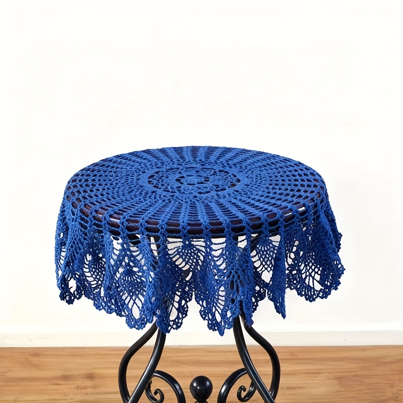 TEMU Halloween, Noël, Nappe Rondelle en Dentelle Crochet Vintage 90Cm/35.43Inch pour Fête, Décorations de Mariage, Décoration d'Été, Décor pour