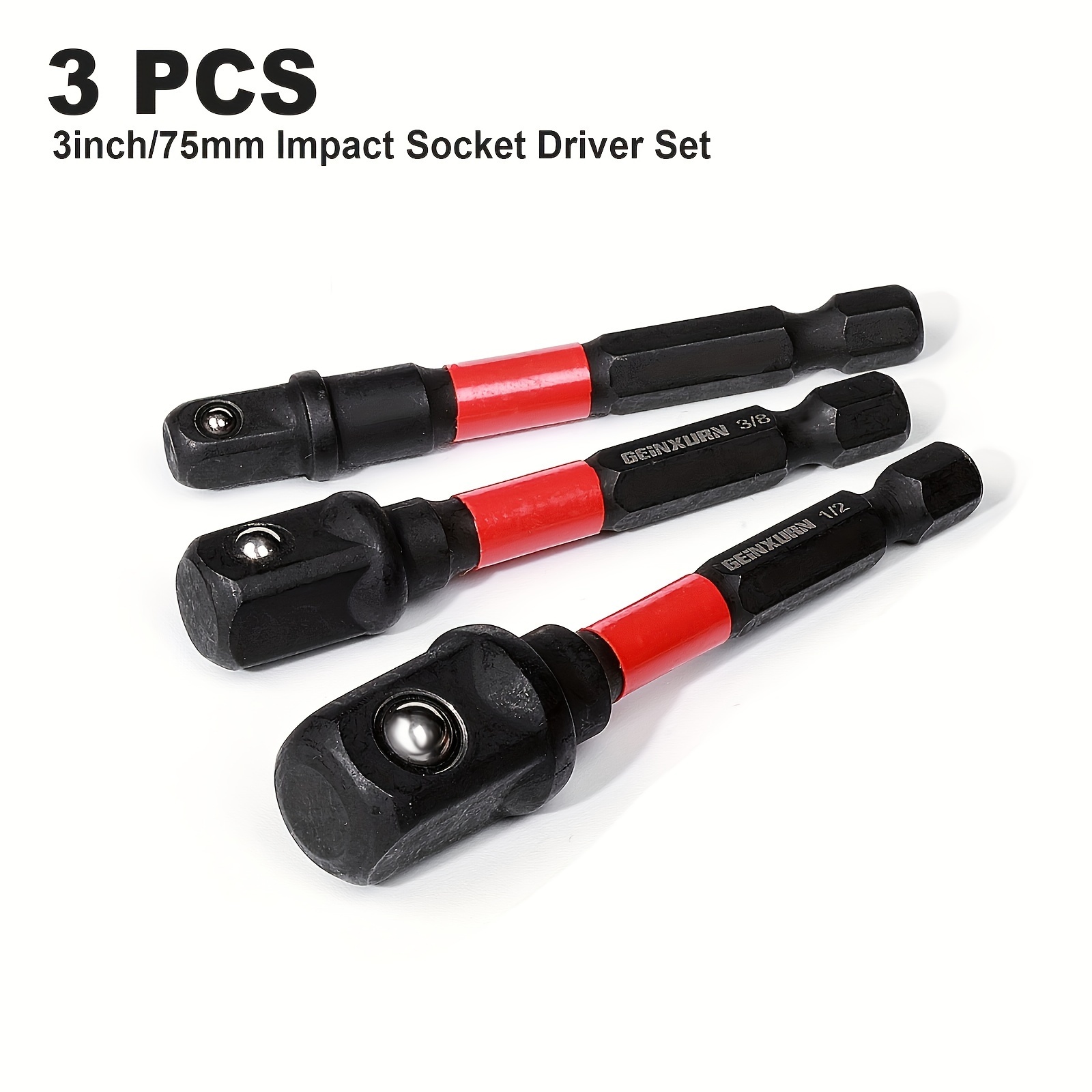 

75mm/150mm Long Impact Socket Adapter Combo Kit