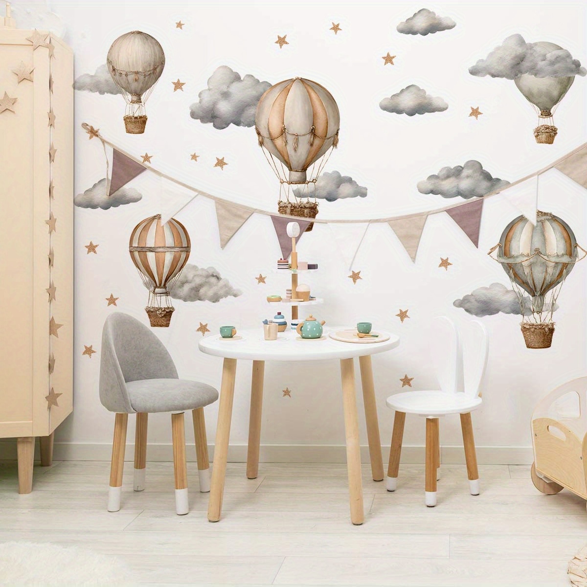 TEMU Hot Air Balloon Wall Stickers, Decals For Home And Office Walls