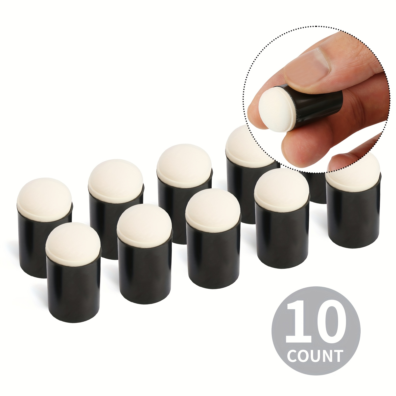 E-shop 10er-Pack Professionelle Bastel Finger Schwamm Pinsel Set - &, Robustes ABS Material, für Kartenherstellung, Malen, Stempeln, Tinte,