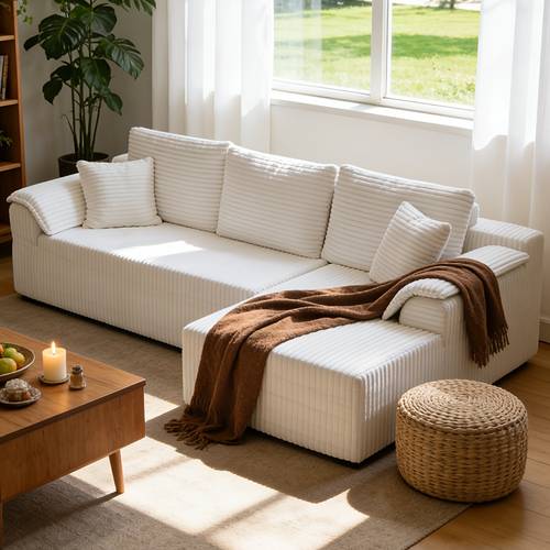 l shaped bed with chaise lounge convertible sectional suitable for small spaces foam frame high density cushioning no pet friendly deep seating sofa for apartments design