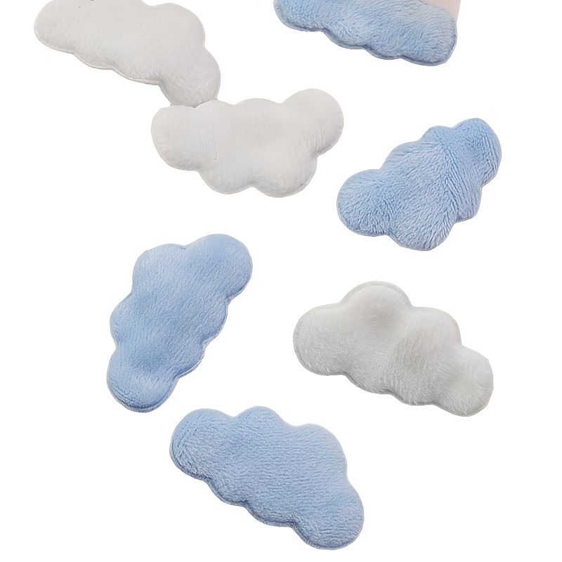 TEMU Kit da 25 pezzi per cucito a forma di nuvola, e blu, materiali per patchwork fai da te in tessuto a forma di nuvola, accessori decorativi