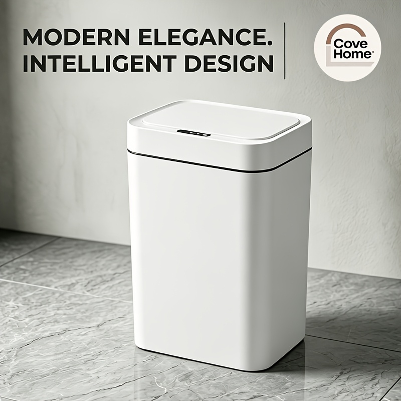 TEMU 13l/3.43gal Home Smart Sensor Trash Can, Public Waste Bin, Upgraded Motion Sensor Without Contact, Fits Indoor Spaces Room, Kitchen, Bathroom,