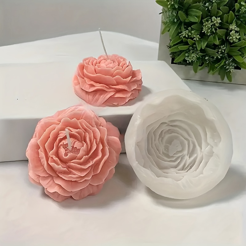 

1pc Large Silicone Mold, Rose Silicone Candle Making Mold, Handmade Aromatherapy Candle, Resin Casting Mold, Art Crafts & Jewelry Casting Supplies, Floral Shape, Diy Bead & Jewelry Making