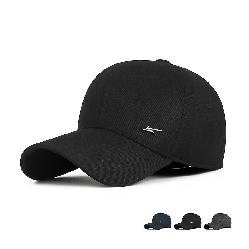 

Winter Baseball Cap With Ear Flaps - Warm, Windproof & Stylish - Versatile Black