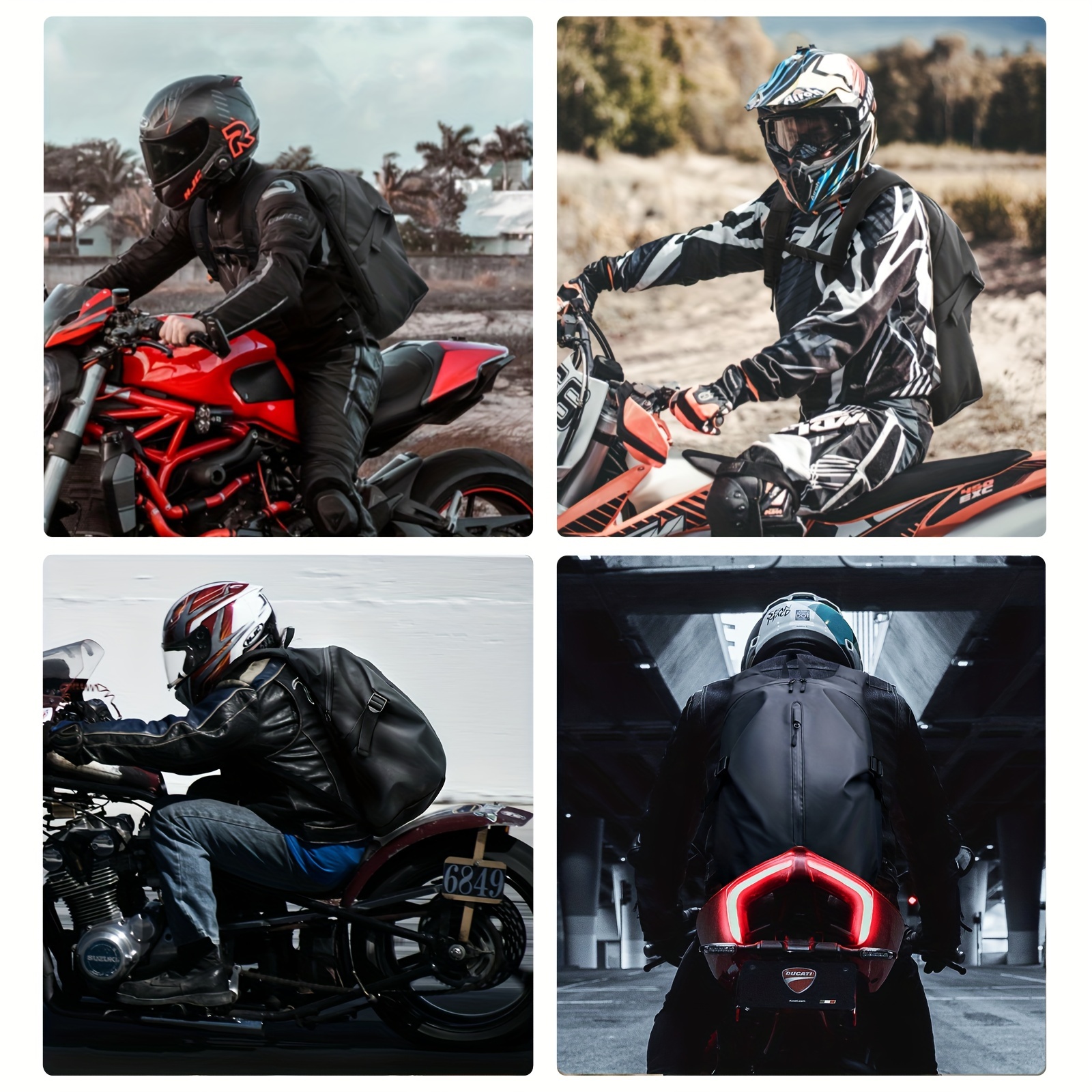 Motorcycle Backpack ,Waterproof Helmet Backpack for newest Men