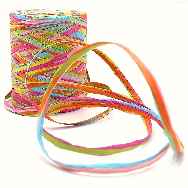 1pc 200m/656.17in Hand-woven Rope Color Paper Rope Baking Packaging With Diy Hand-woven Rope Gift Packaging Supplies