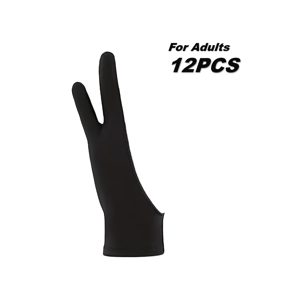 TEMU Anti-smudge Drawing Two-finger Anti-touch Artist Glove For Drawing Tablet Screen Board Digital Painting Supplies, For Professional Painting Use