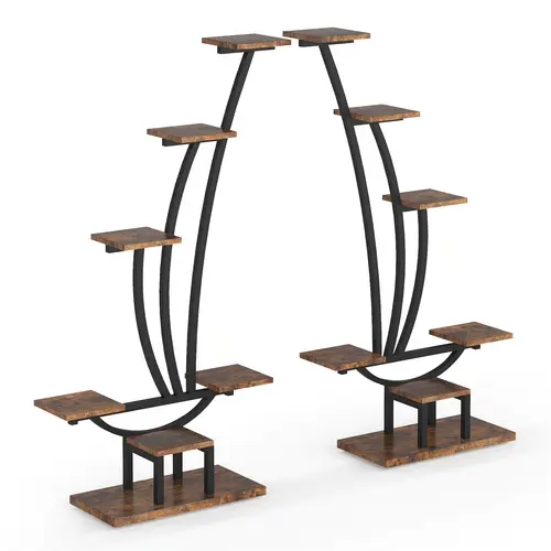4 tier metal indoor outdoor plant rack ladder design flower stand large display shelf suitable for living room office patio and garden