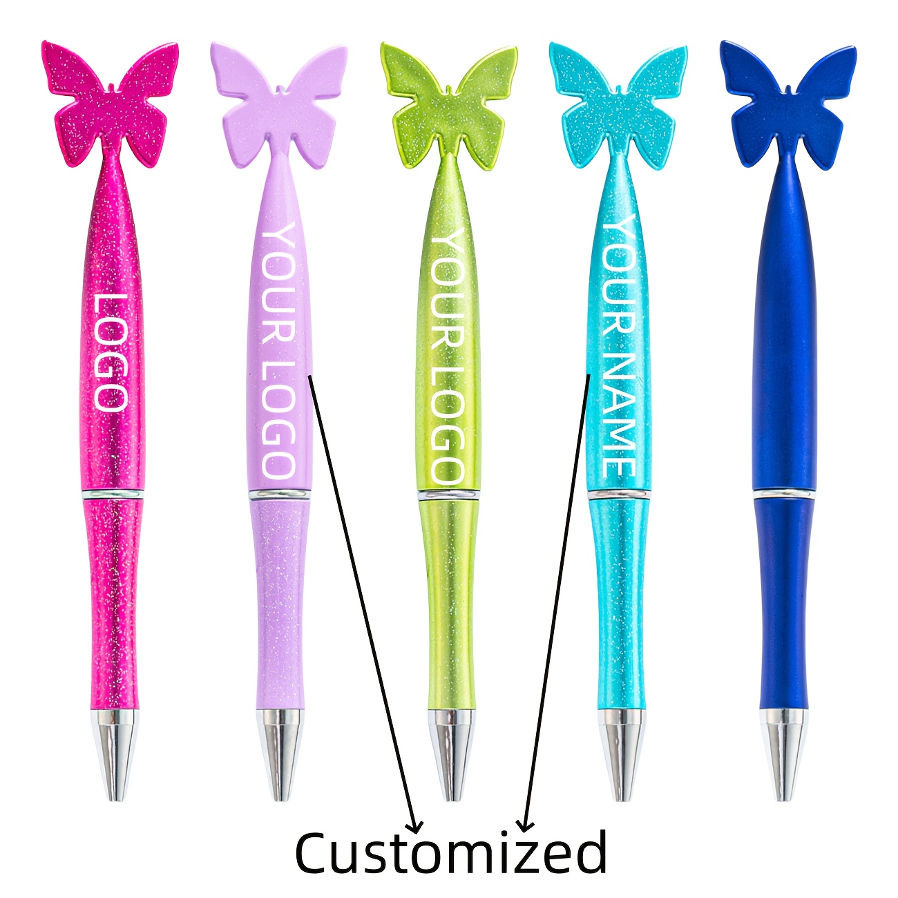 free custom logo 100pcs 200pcs 300pcs plastic cartoon rotating   pens gift promotional pens with printable logo Product details 0