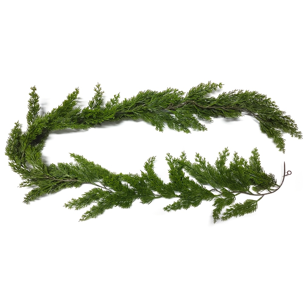 

72" Artificial Cedar Garland - , & Winter Home Decor | Use On , Fireplace Mantles & More | No Battery Needed