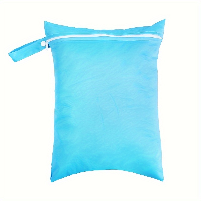 TEMU 1pc 30cm X 40cm Solid Color Zipper Diaper Storage Bag Washable And Reusable Travel Storage Bag Pul Cloth Mommy Bag